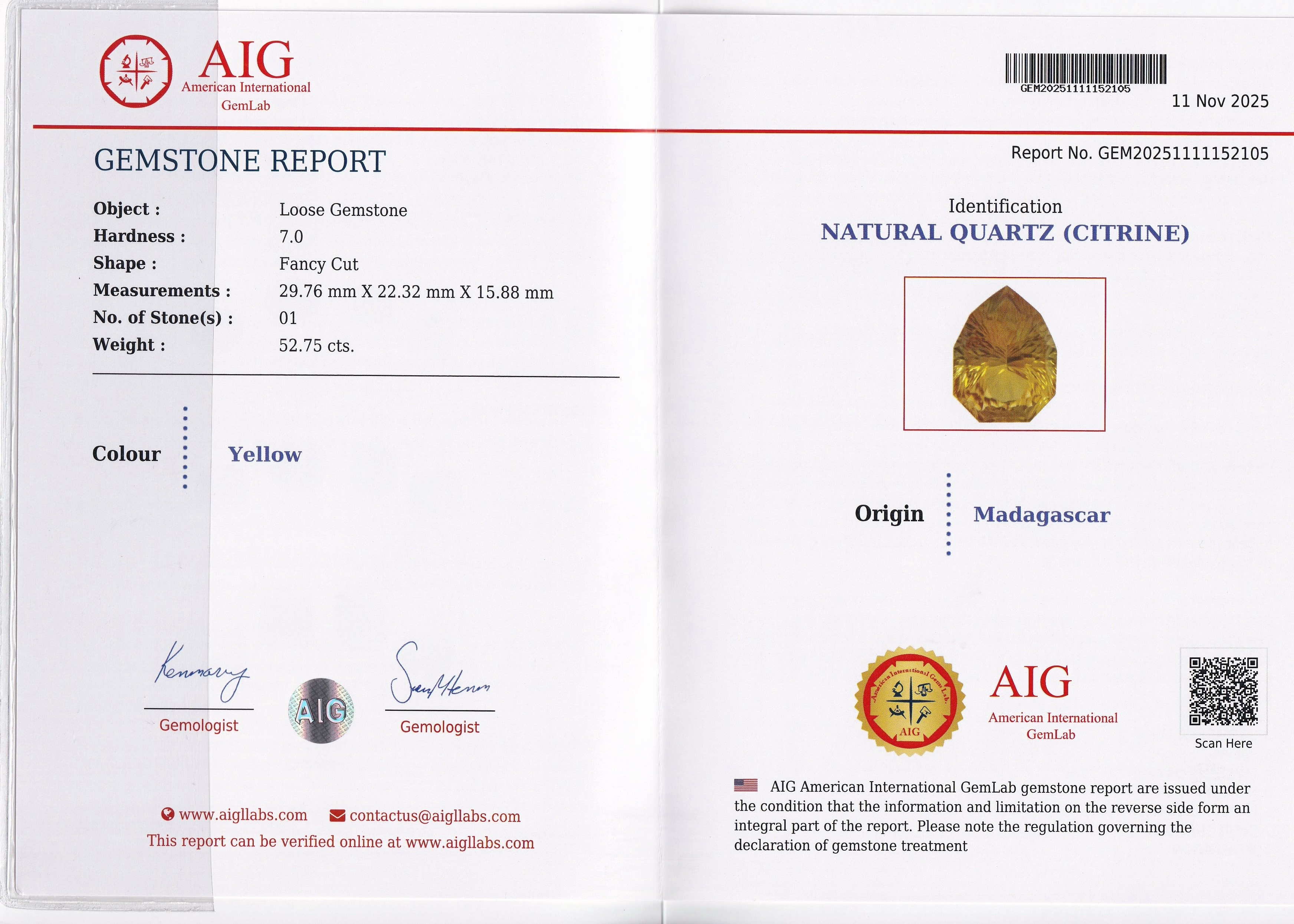AIG American International GemLab GEM20251111152105